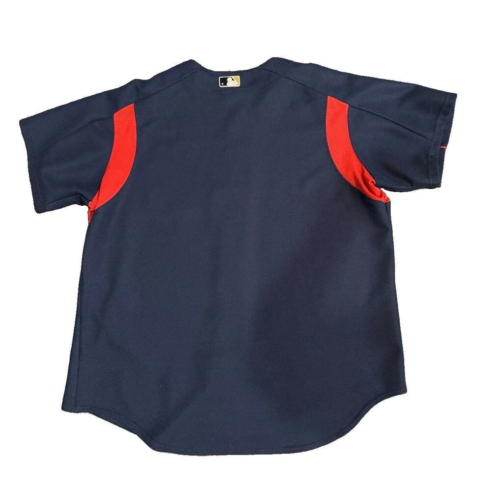 MLB Washington Nationals Jersey DC Y2K VTG Majestic Blue Short Sleeve Men XL